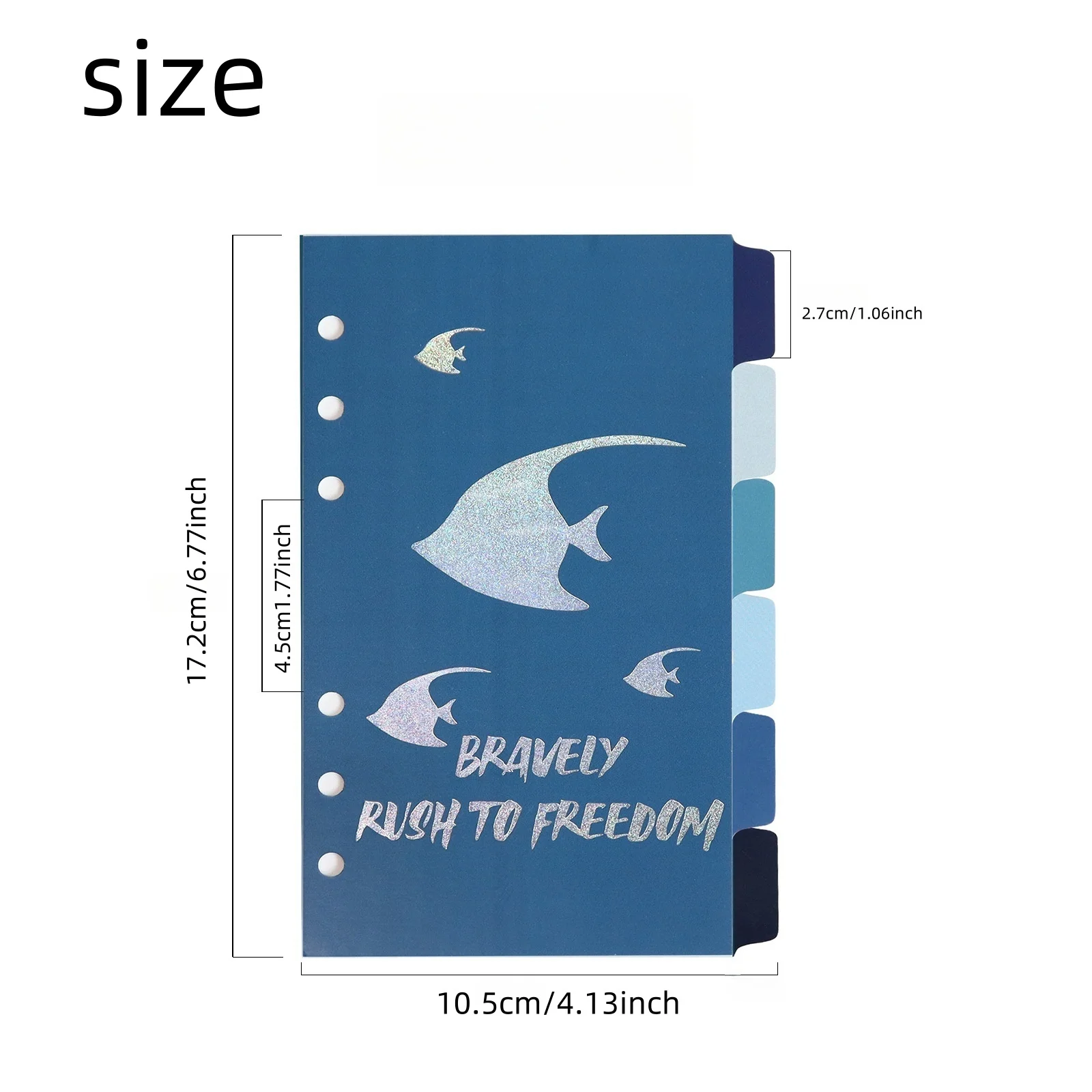 6 قطع/مجموعة من ورق الأوراق السائبة للتصنيف البحري، ورق مؤشر مثقوب متعدد الألوان، مستلزمات التعلم المكتبية والمدرسية