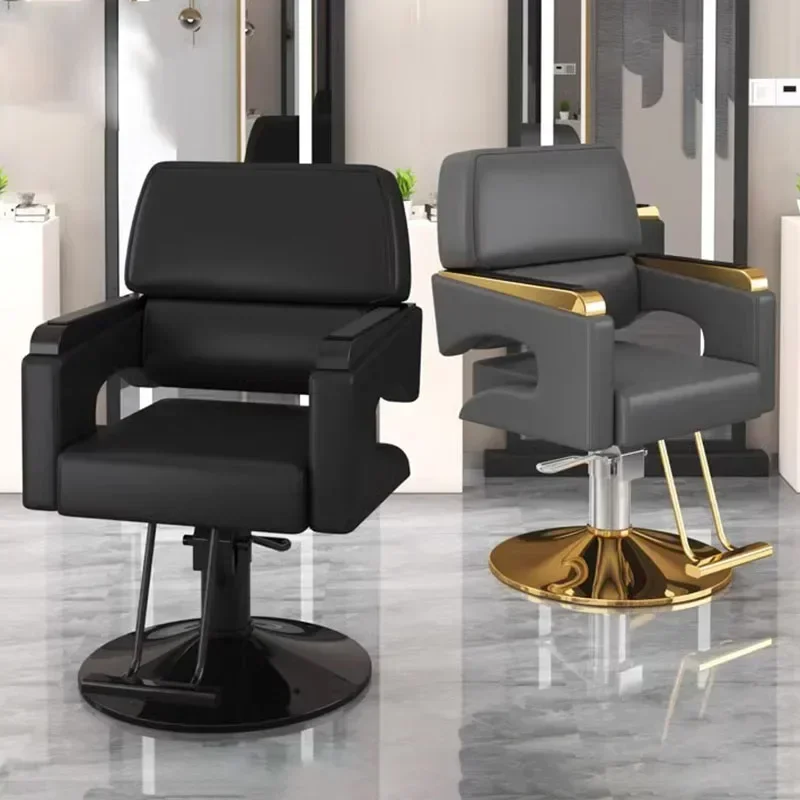 Cheap Black Barber Chair Luxury Personalized Professional Leg Rest Chair Swivel Advanced Adjustable Cadeira Barber Accessories