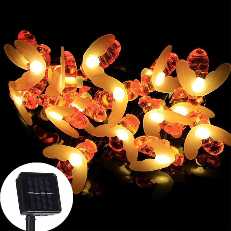 

Ramadan Room Decoration Solar Light String Cute Honey Bee Festoon Solar Garland for Wedding Party Outdoor Garden Valentine's Day