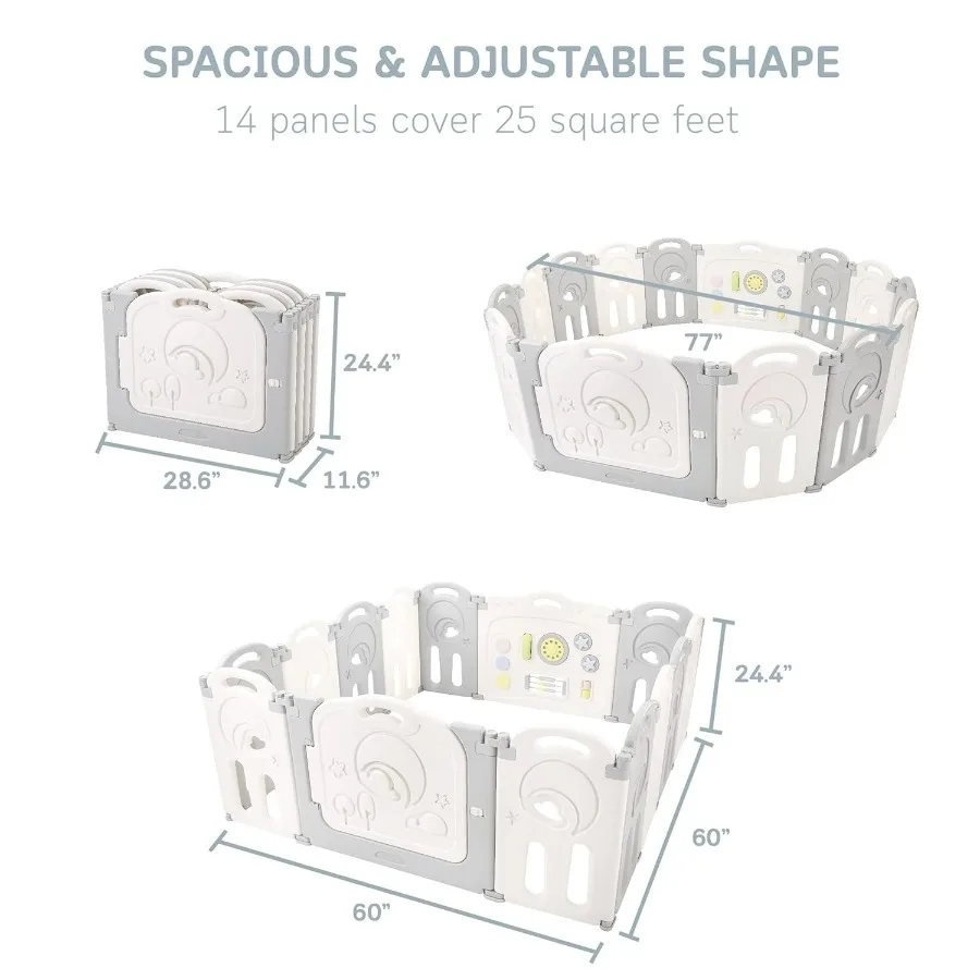 ساحة لعب Cloud Castle القابلة للطي لسلامة الأطفال مع لوحة بيضاء وجدار أنشطة مثالية لميزات الاستخدام الداخلي والخارجي