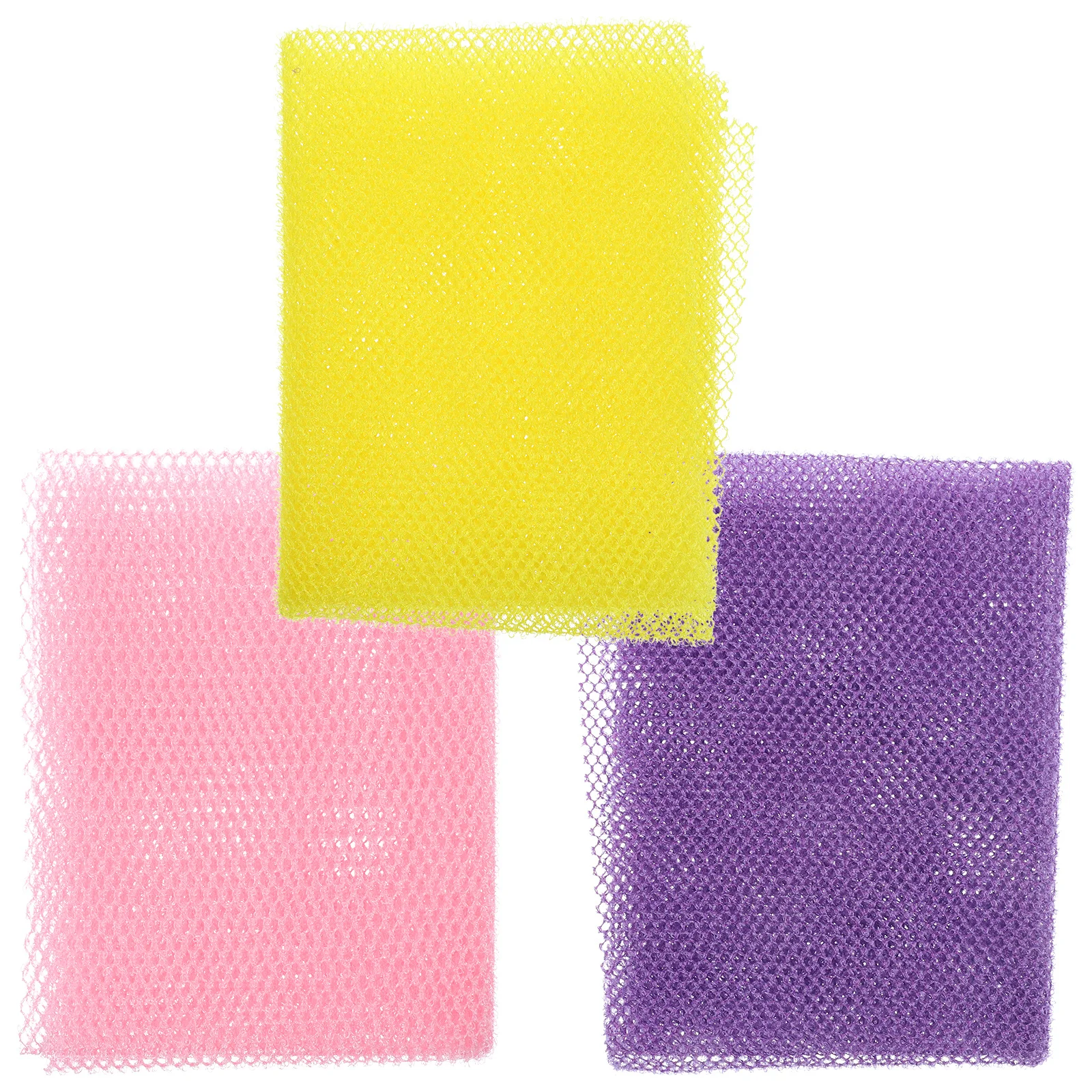 

3Pcs Long Exfoliating Washcloth for Body African Net Scrubber Shower Bath Skin Cleanser Removes Dead Skin Gently