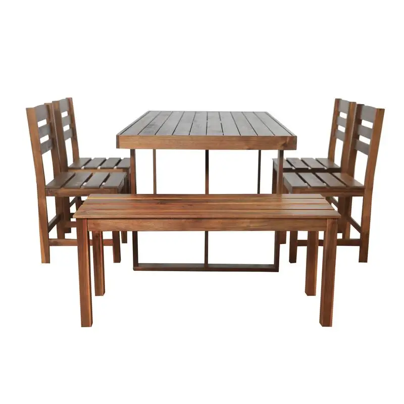 High-Quality Acacia Wood Outdoor Table and Chair Set for Patio Balcony Backyard