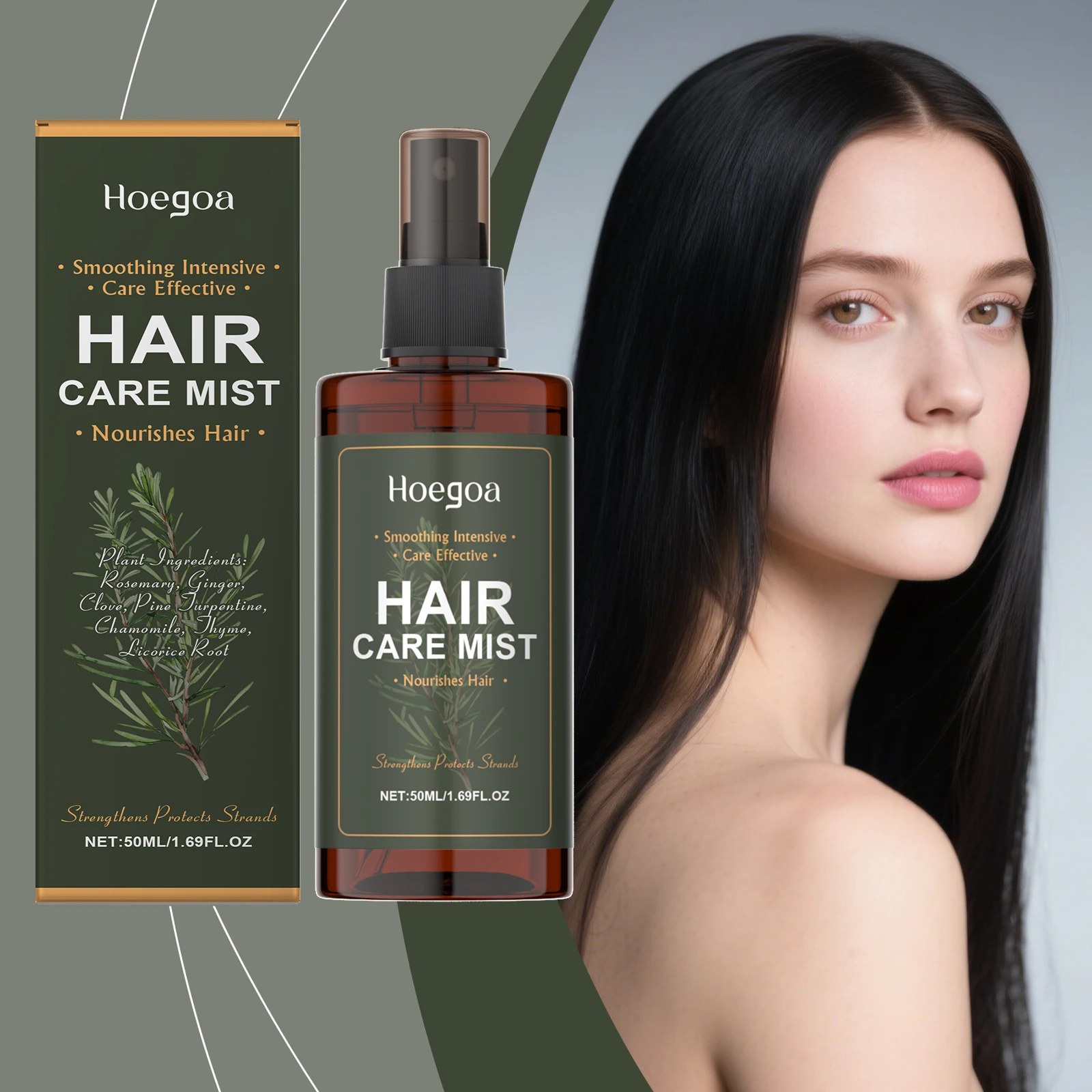 

Органический травяной спрей для лечения волос Hoegoa: увлажнение + восстановление поврежденных волос, волосы становится шелковистым и глянцевым размером.