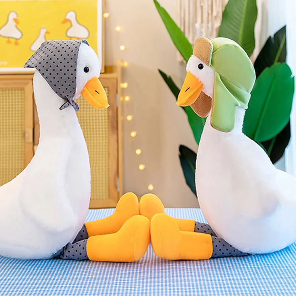 Adorável ganso boneca de pelúcia macio brinquedo de pelúcia criança abraçando travesseiro presente 60cm