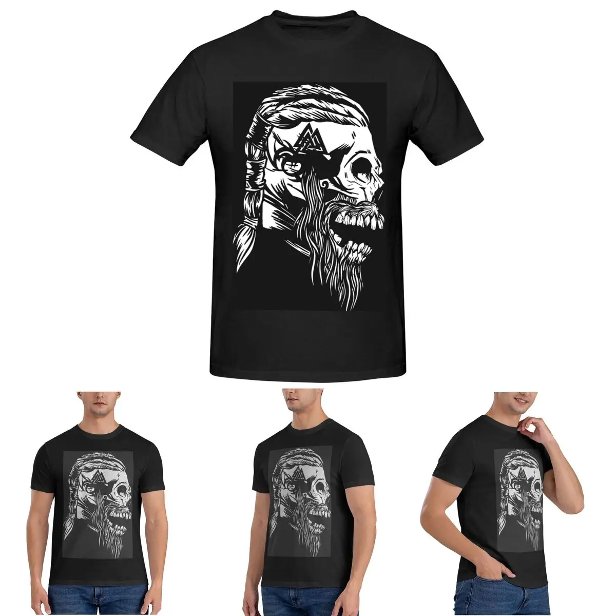 

Viking Ragnar T-Shirt for Men Cotton Oversized T Shirts Men's Short Sleeve O-Neck Summer Clothes Tops S-6XL