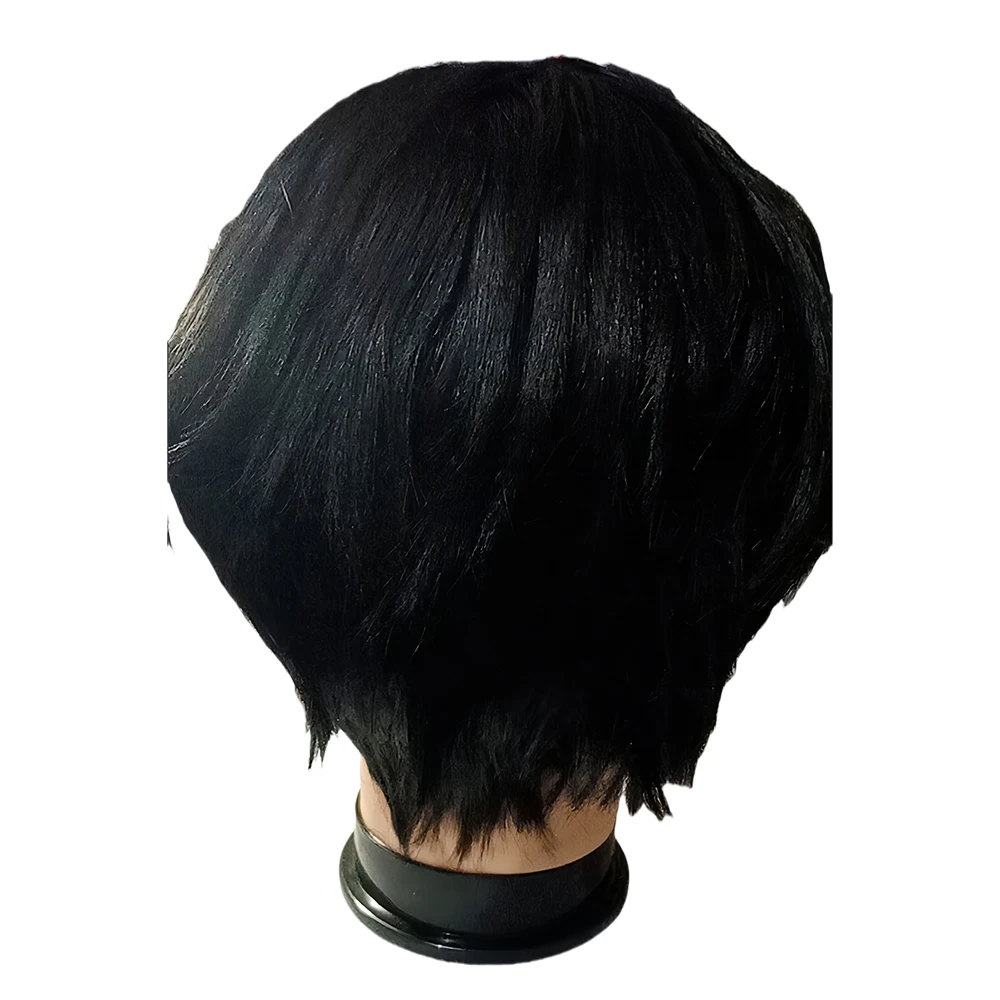 Alien Stage Ivan Perücke Anime AlienStage Black Sorrow Ivan Cosplay Perücke Männer Schwarz Kurzes Haar Hohe Hitzebeständige Haar Kostenlose Perückenkappe