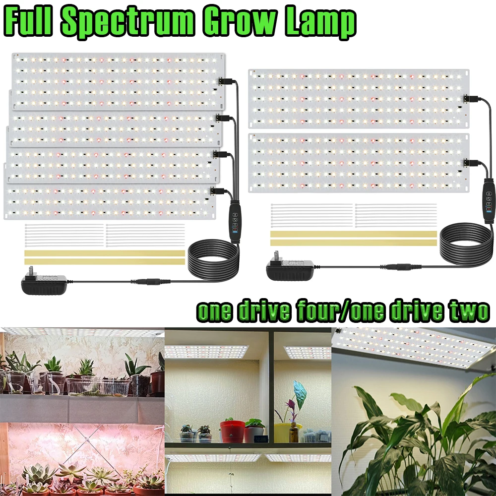 Full Spectrum Grow Lamp 270 LEDs/540 LEDs Dimmable Growing Lamp Panel with Timer 3/9/12H 3 Color Modes For Indoor Grow Tent