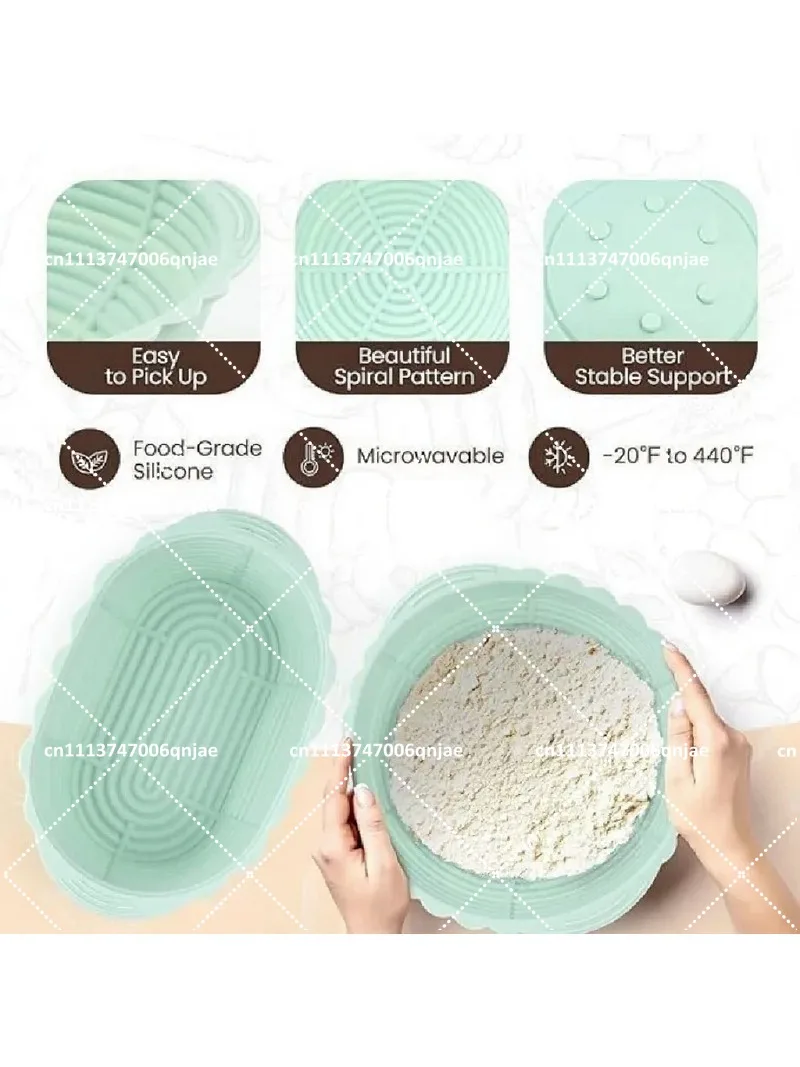 15-Piece Silicone Dough Proofing Basket Set Foldable Fermentation Bowl for Baking Bread