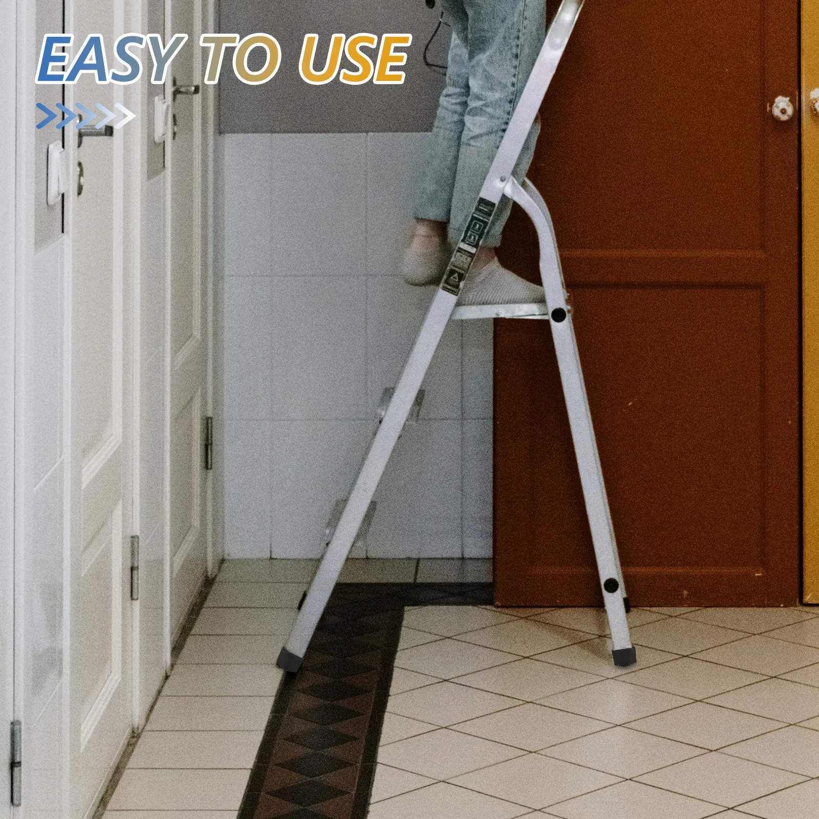 2Pcs Folding Ladder Foot Covers Thickened Rubber Feet Pads Replacement Ladder Accessories Stable Protective Caps for Home Office - view 6