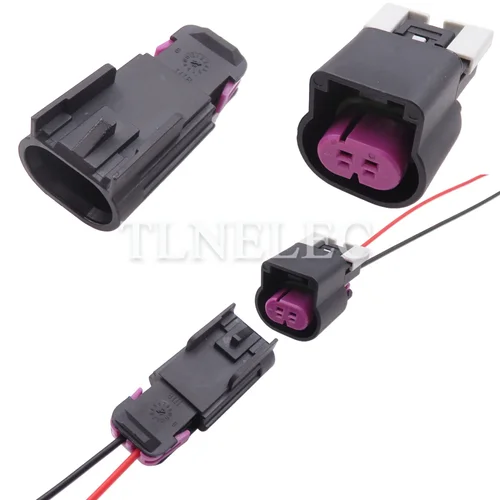 Conector sellado de bomba de aceite de automóvil de 2 pines con cables, enchufes de cable de cableado macho hembra para coche 15326801 13510099 13510085