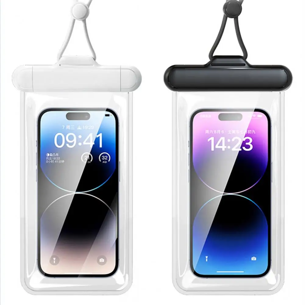 

Waterproof Phone Pouch with Lanyard Touchscreen Clear Leakproof Universal Beach Kayaking Swimming Floating Cell Phone Dry Bag Ca