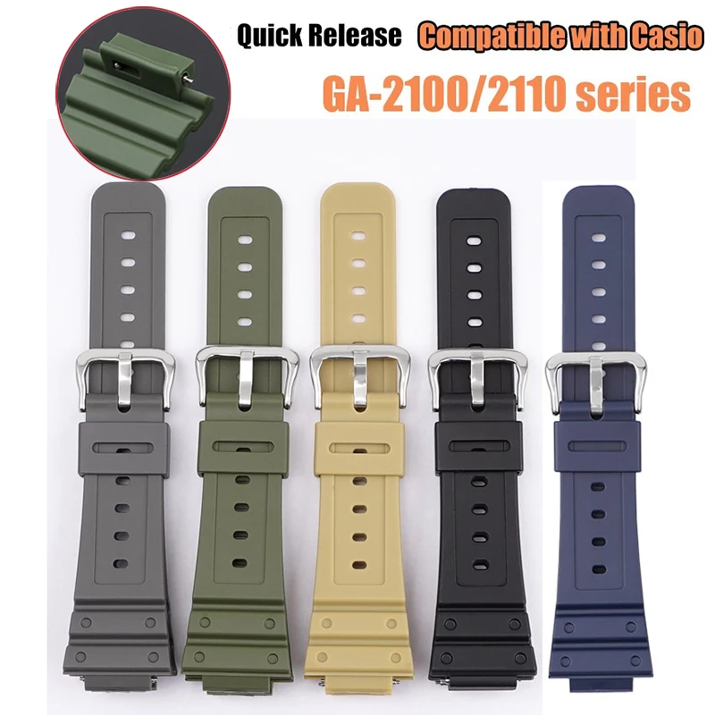 Quick Release Rubber Strap for Casio G-SHOCK 9052 5600 6900 Series Sport Waterproof 16mm Men TPU Replace Bracelet Watch Band