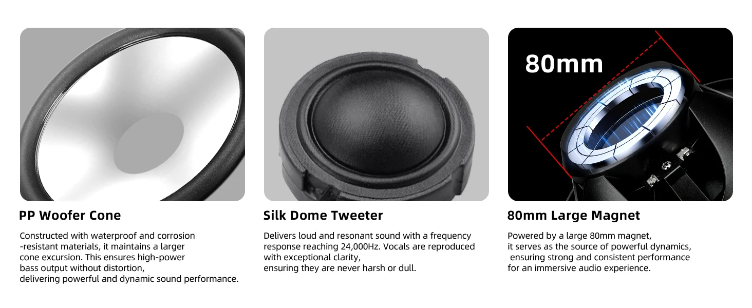 marine audio speaker feature view
