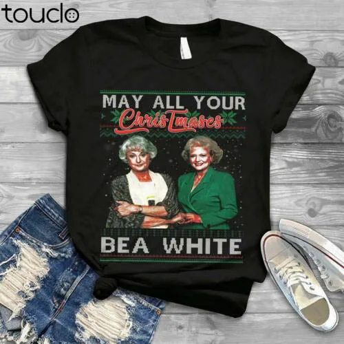 May All Your Christmases Bea White Golden Girls Gift Christmas  T-Shirt unisex