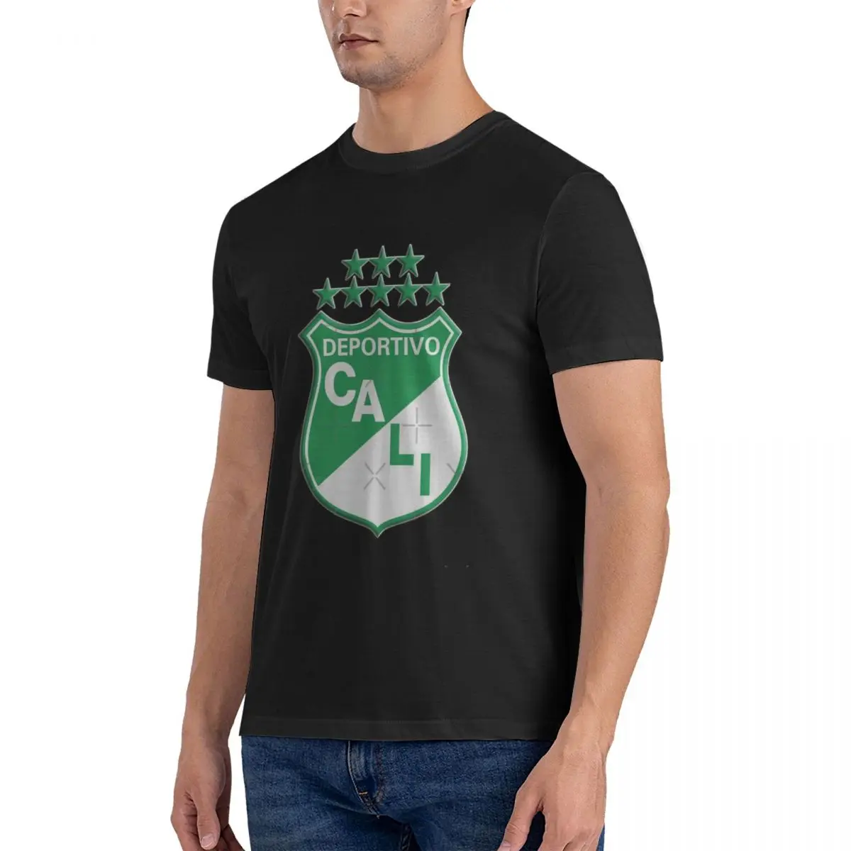 My City, My Colours, Deportivo Cali From Columbia T-Shirts for Men deportivo castellon Cotton Tees Crewneck T Shirts Printing