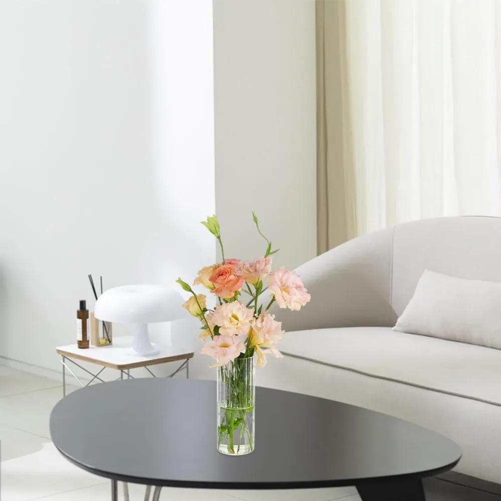 4 Size Glass Cylinder Vases 3.5/5.5/6.7/7.8 Inch Clear Flower Vase for Centerpieces Glass Containers for Pillar Candle Floating view 6