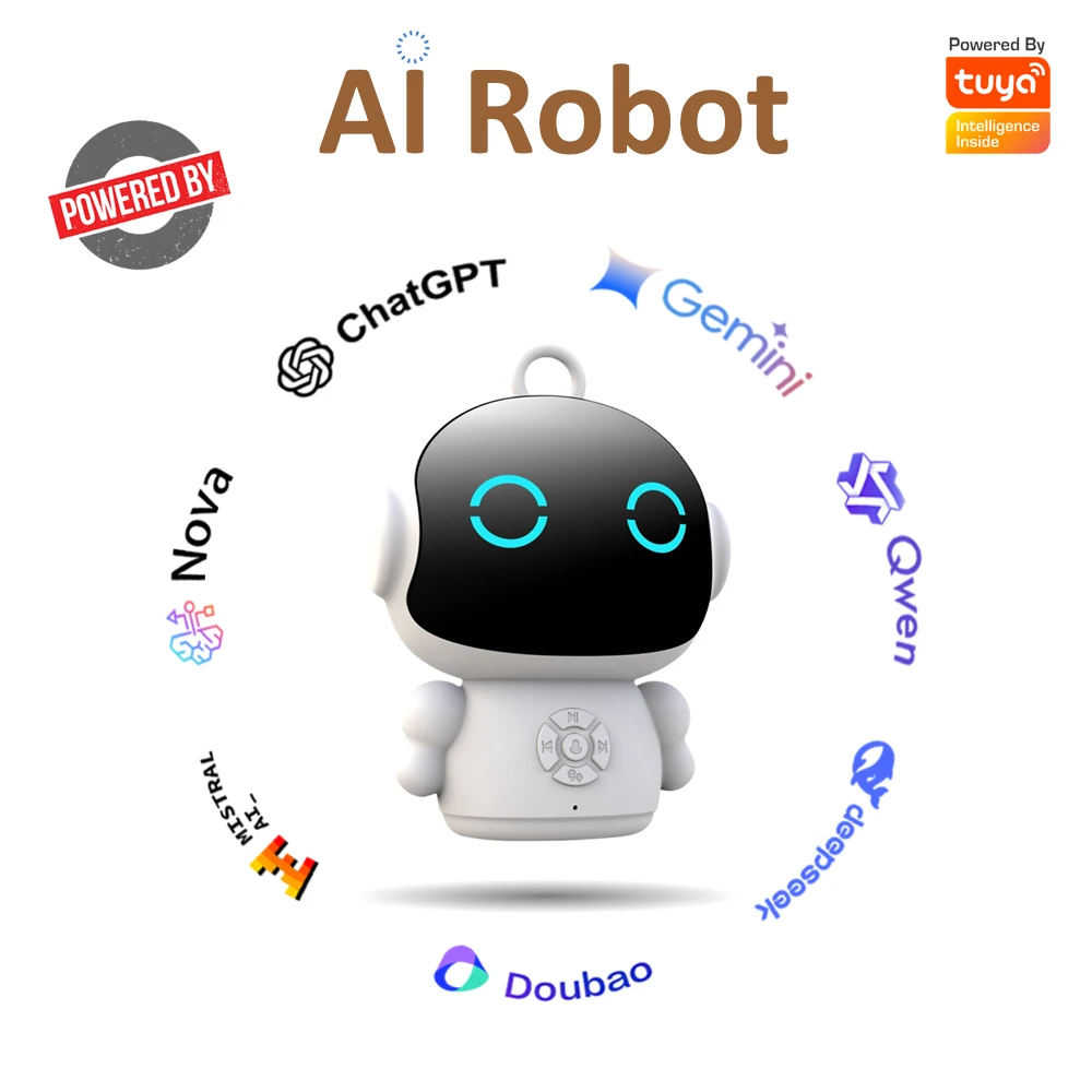 Smart AI Companion Robot Early Education Toys Emotional Communication Works with ChatGPT Germini Grok Mistral DeepSeek