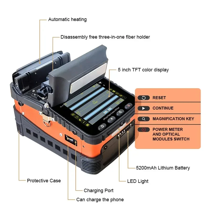 25 Signal Fire AI-6A Fiber Fusion Splicer FTTH Project Optical Fiber Fusion Splicer Fiber Fusion Splicing Machine AI-6A