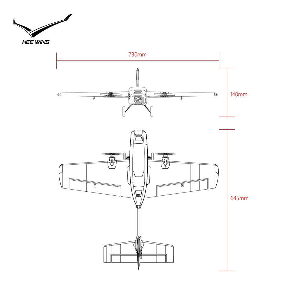 HEE WING/HEEWING RC Ranger T-1 FPV Airplane 730MM wingspan EPP FPV plane-PNP PRO/HEE WING  T1 Dual motor plane