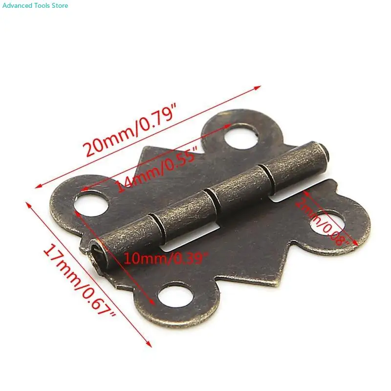 

10x Mini for Butterfly Door Cabinet Drawer Jewellery Box Hinge Furniture 20mm W91B