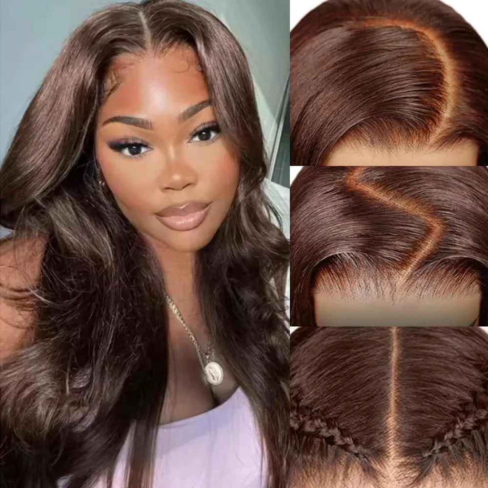 Body Wave Chocolate Brown Lace Front Wigs Gymdream Human Hair For Women 13x4 13x6 HD Lace Frontal Wig Brown Colored Wigs 36 Inch