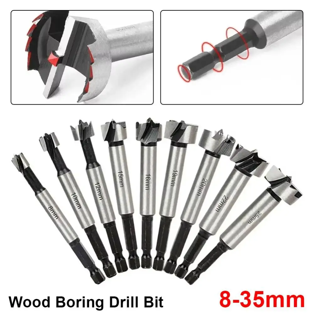 1Pcs High Carbon Steel Forstner Boring Drill Bits 1/4