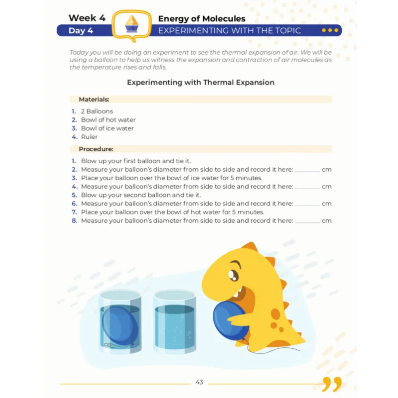 مصنف الممارسة اليومية للعلوم من الدرجة السادسة لمدة 20 أسابًا من الأنشطة الممتعة والحياة البدنية وعلم الفضاء والهندسة والفيديو