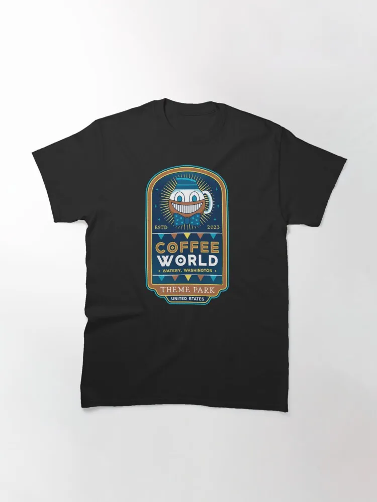 Watery Coffee World Classic T-Shirt 100% Cotton Streetwear High Quality New Fashion Top Tees