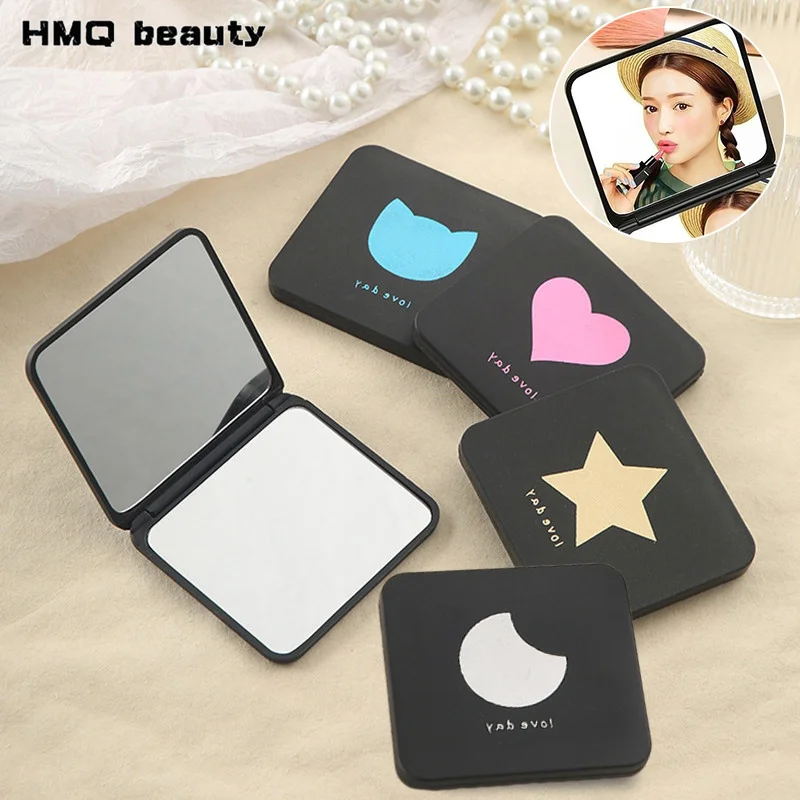 ​​Dual-Sided Folding Makeup Mirror Mini Square Makeup Vanity Portable Hand Mirror for Travel Cosmetic Mirror Make up Accessories