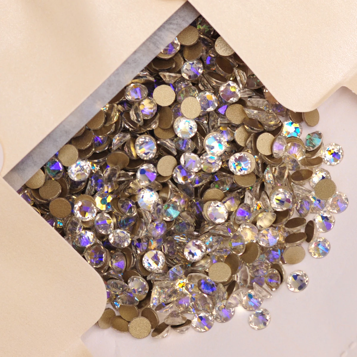 8 große und 8 kleine Strasssteine mit flacher Rückseite, Glitzer-Glitzersteine für DIY-Nagelkunst, Bastelarbeiten und Kleidungsdekoration – Detail 6