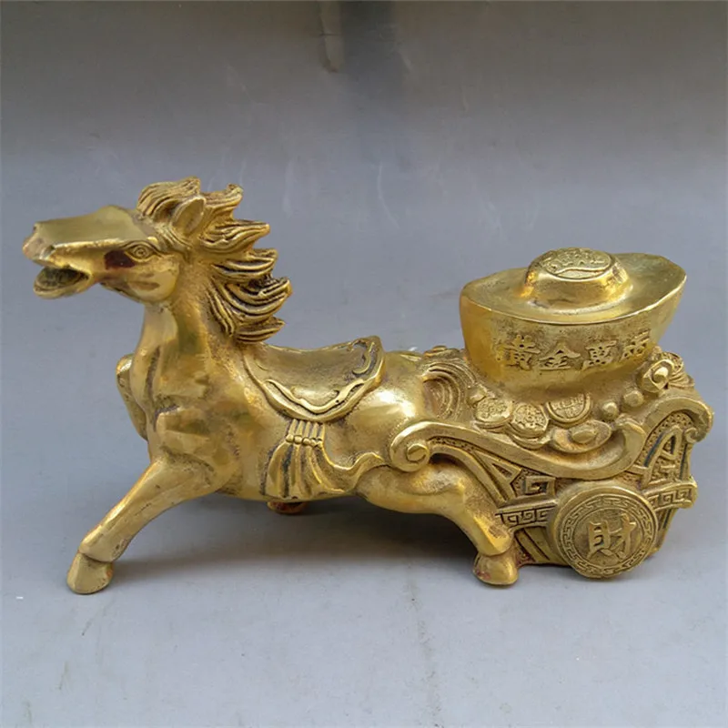 Small Horse Ingot Bronze Craft Ornament Business Gift Home Desktop Decoration
