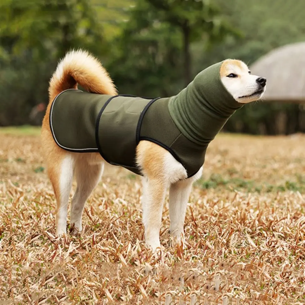 Practical Elastic Dog Anxiety Vest Reflective Windproof Dog Soothing Clothes Soft with Hoodie Dog Thunder Vest For Anxiety