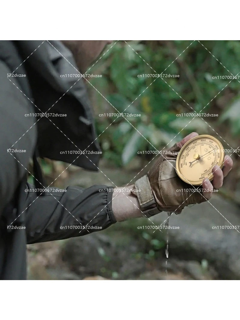 Fishing Barometer Household Barometer 960-1060hPa Pressure Gauge Weather Station Metal Wall Hanging Barometer Thermometer