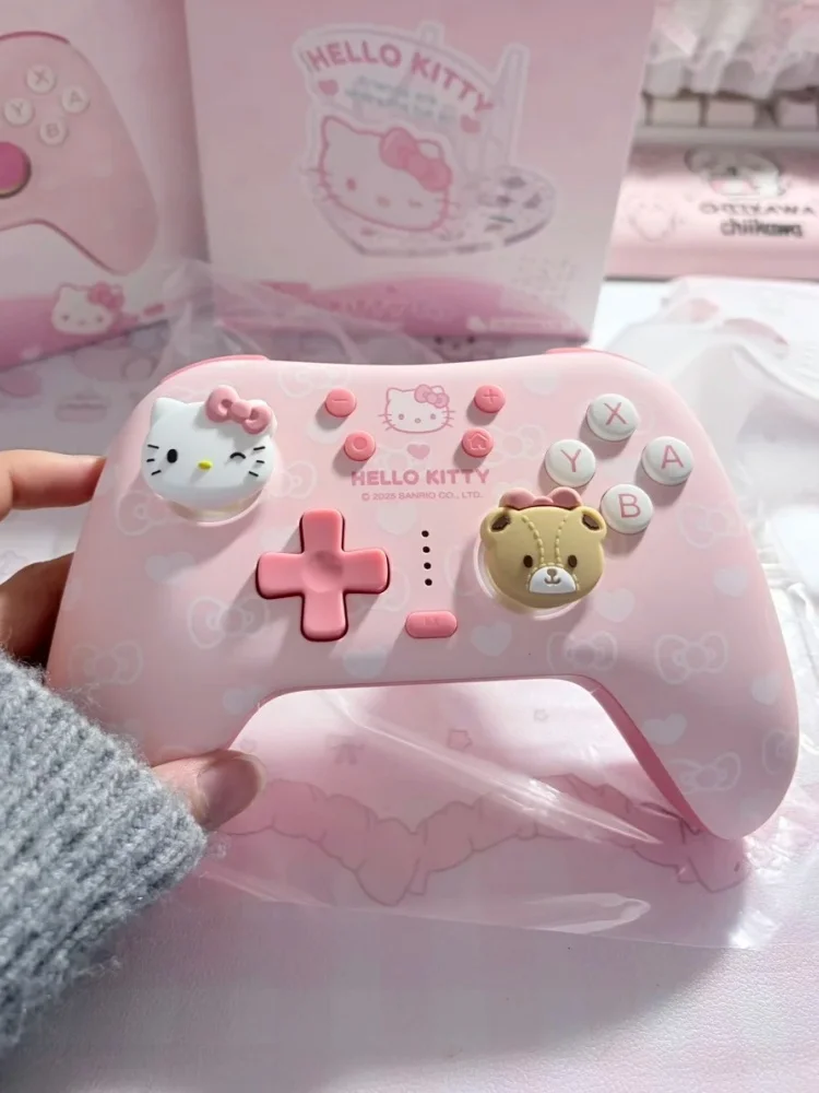 Sanrio Hello Kitty Controller 50th Anniversary Edition Draadloze gamepad Geschikt voor Switch/Pc/Android/Ios Leuk cadeauspeelgoed - afbeelding 2
