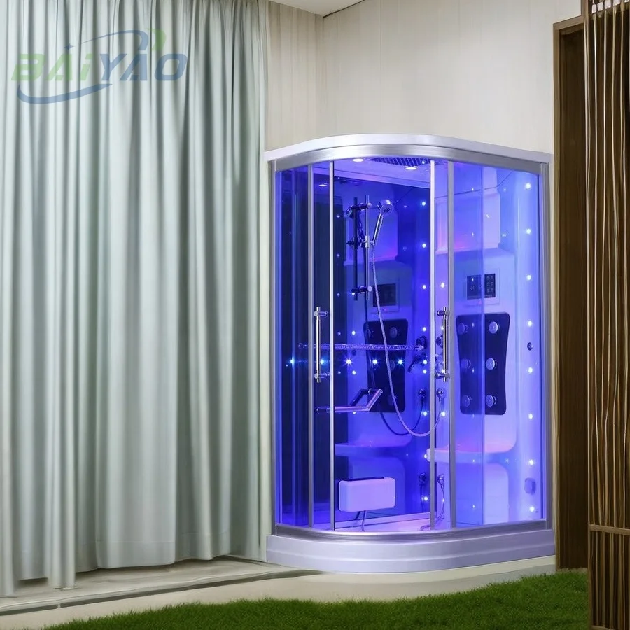 تصميم احترافي عصري للكمبيوتر الجاهز الذي يتم التحكم فيه مع غرفة استحمام بالبخار للمنزل