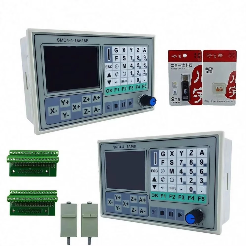 New SMC4-4-16A16B CNC Motion Controller 50KHZ CNC 4 Axis Offline Controller for CNC Carving Machine Control System