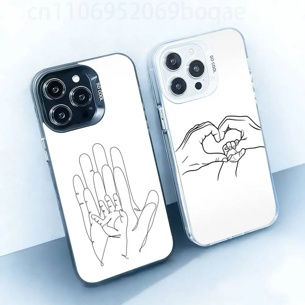 

Line Art Pattern of Life Reincarnation White Shockproof Phone Case For iPhone 17,16,15,14,13,12,11,Pro,XS,Max,Plus,Mini,SE