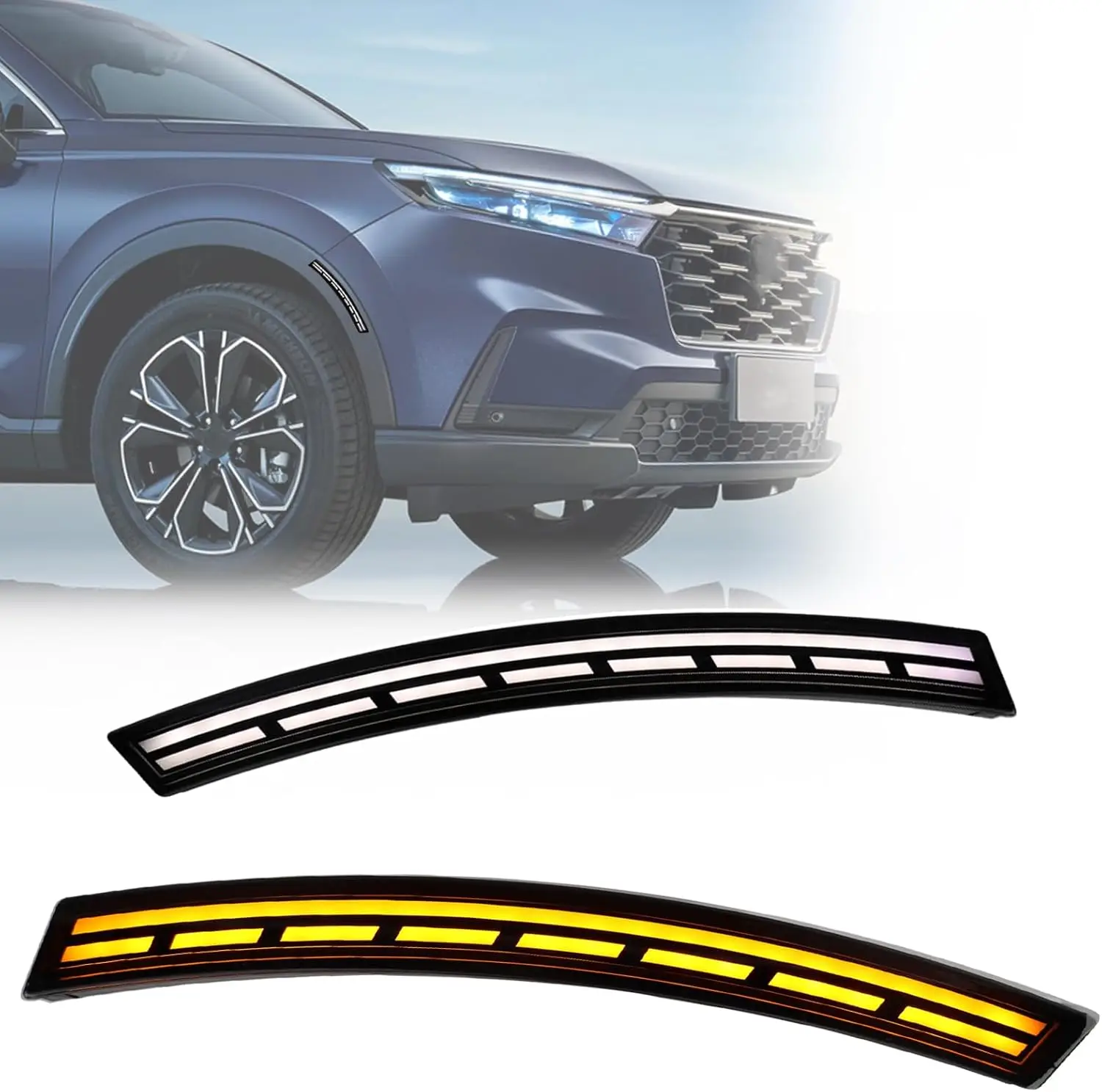 

Светодиодный боковой габаритный фонарь с дымчатыми линзами для поворотников Honda CR-V DRL 2023-2024 гг.