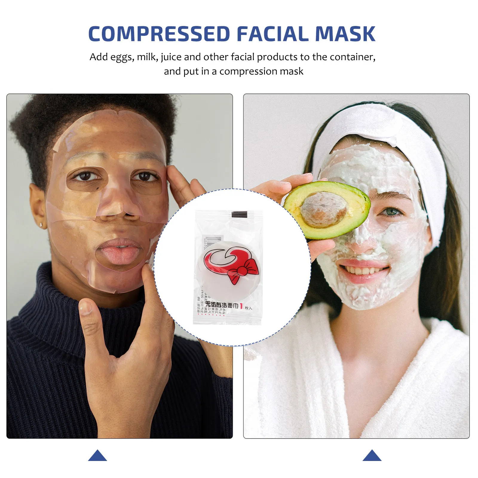 100Pcs Compressed Facial Mask Natural Wood Pulp DIY Beauty Face Sheet for Moisturizing Skin Care Maggier Compress Paper Mask - view 5