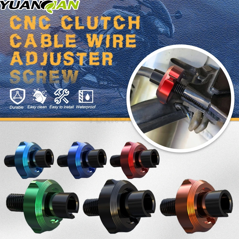 Accesorios CNC para Motocicleta HONDA CB1 CB 125 190 250 400 500 1000 F/R/RR CB1300/ABS, Tornillo Ajustador de Cable de Embrague M10*2.1