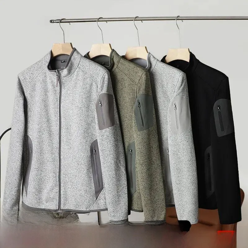 

Уличная трикотажная ткань на подкладке Fce, воротник-стойка, теплый полиэстер, длинная застежка-молния, подставка-стойка Jaet