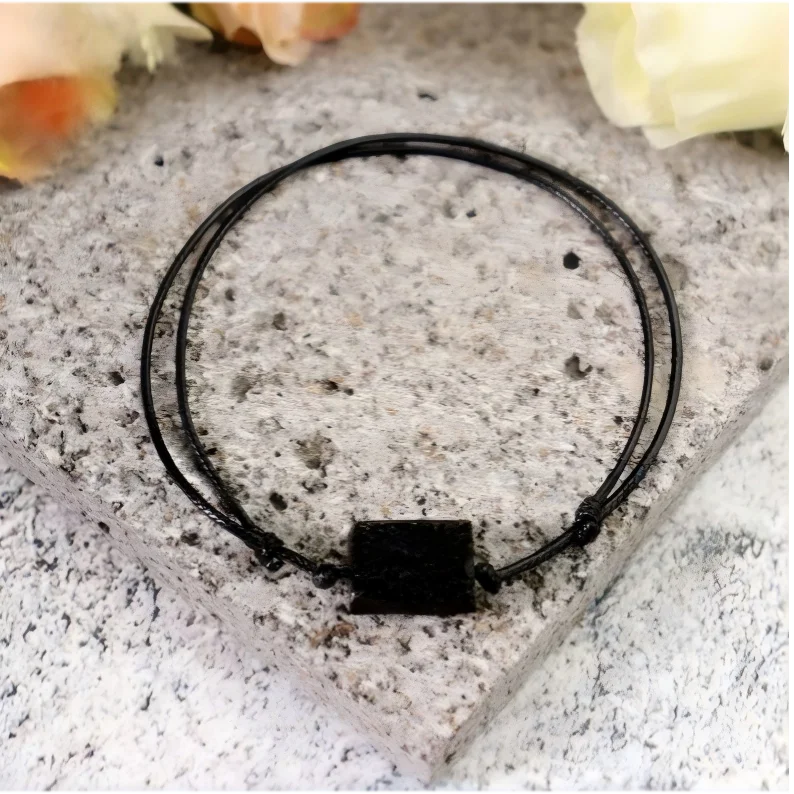 Schwarzes Turmalin-Armband Naturstein-Schmuck Personalisierte Armreifen Paar-Armbänder Herren-Armbänder Damen-Handaccessoires – Detail 23