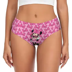 Custom Cartoon Mickey Mouse Minnie Briefs Underwear Women's Breathable Stretch Panties