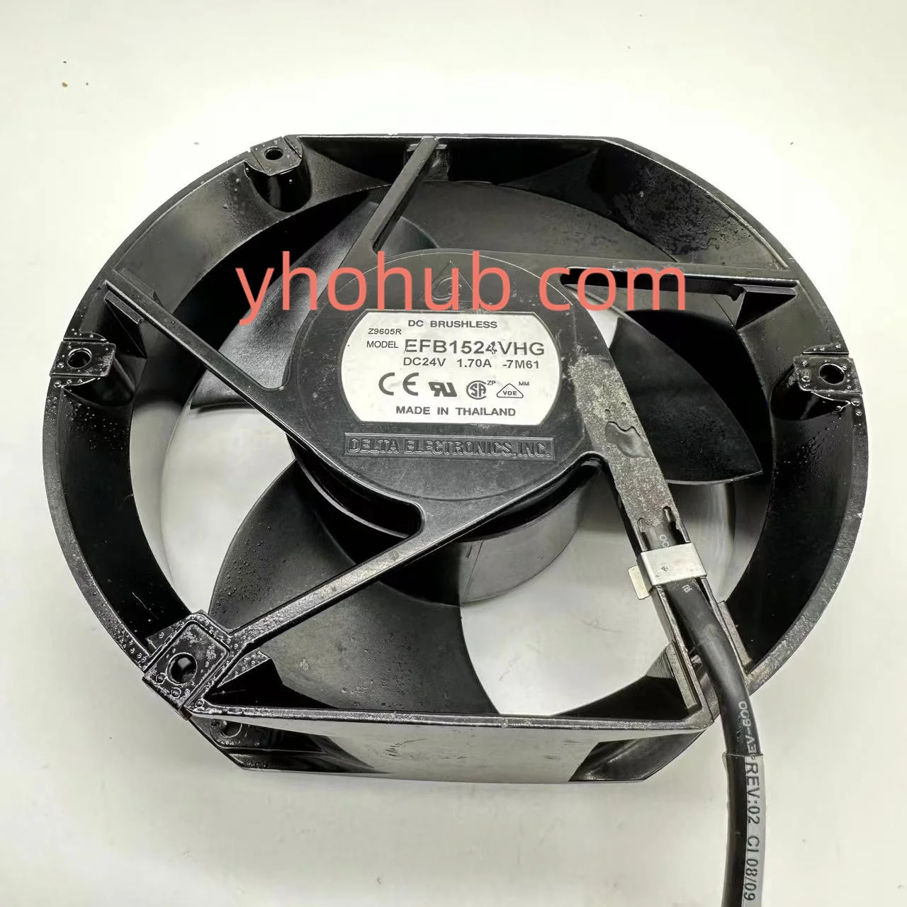 

Delta Electronics EFB1524VHG 7M61 DC 24V 1.70A 170x170x50mm 4-Wire Server Cooling Fan