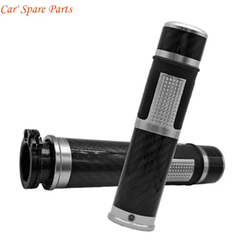 Y4UA Stylish Carbon Fiber Design Motorcycle Grips Strong Strength Handlebar Providing Grip Quick Install for Bikes