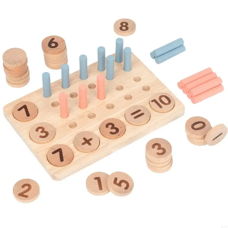 W3JF Conteo Educational Contando Peg Board Toy para niños Aprendizaje y reconocimiento números matemáticas