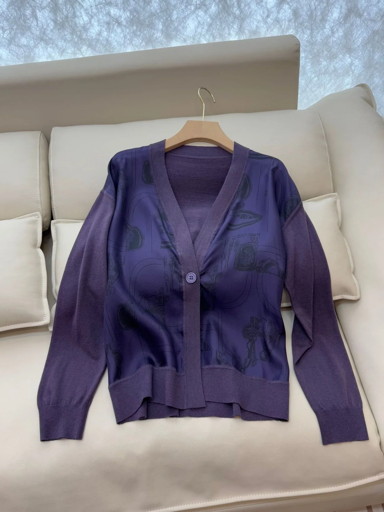 Women's 2025 Autumn New All-match Silk Wool Cardigan