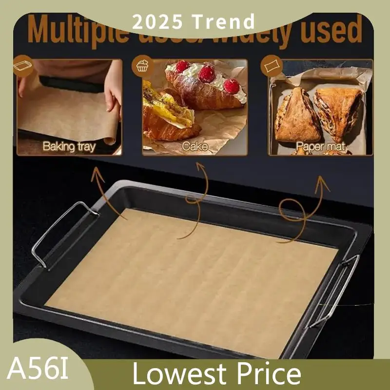 ABDD Parchment Paper Non-Stick Baking Sheets 100 Piece Pre-Cut Baking Parchment For Food Basket Air Fryer Bread Liners