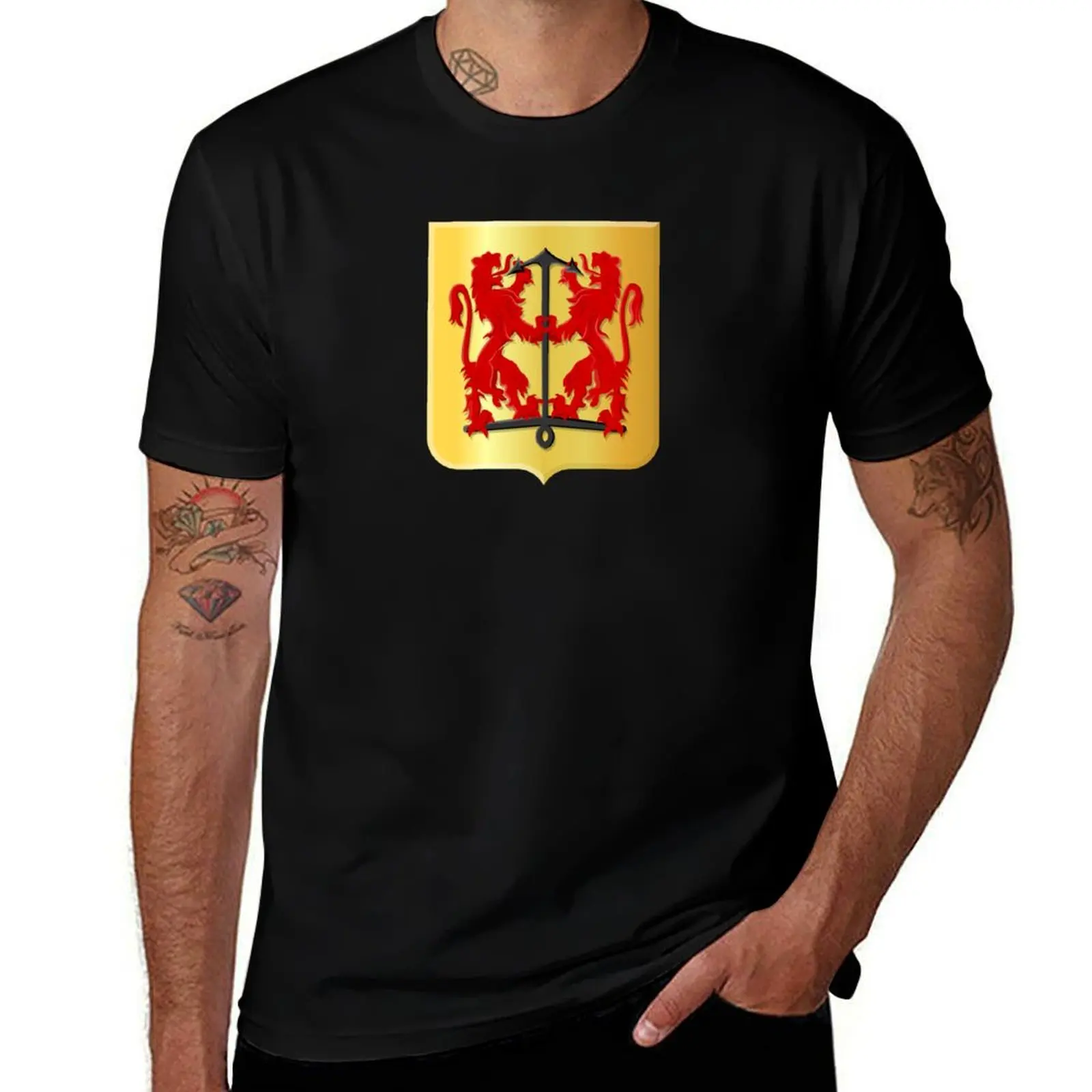 Texel Coat of Arms, Netherlands T-Shirt Active Wear Sports for Men T-Shirt