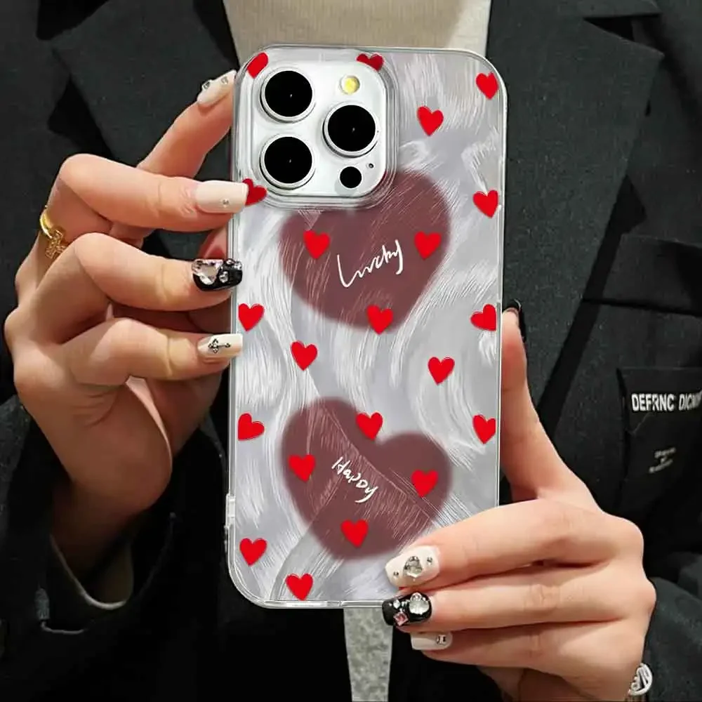 Case For Itel R4S S23+ P40 P40Plus P55 4G 5G Luxury Love Glitter Laser Dreamy For Itel A04 A05S A70 A60 A60S Clear Bumper Cover